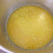 Combine lemon and orange purees and let sit overnight.