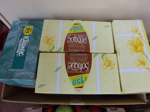 Brand New boxes of Kleenex - $.25 each.